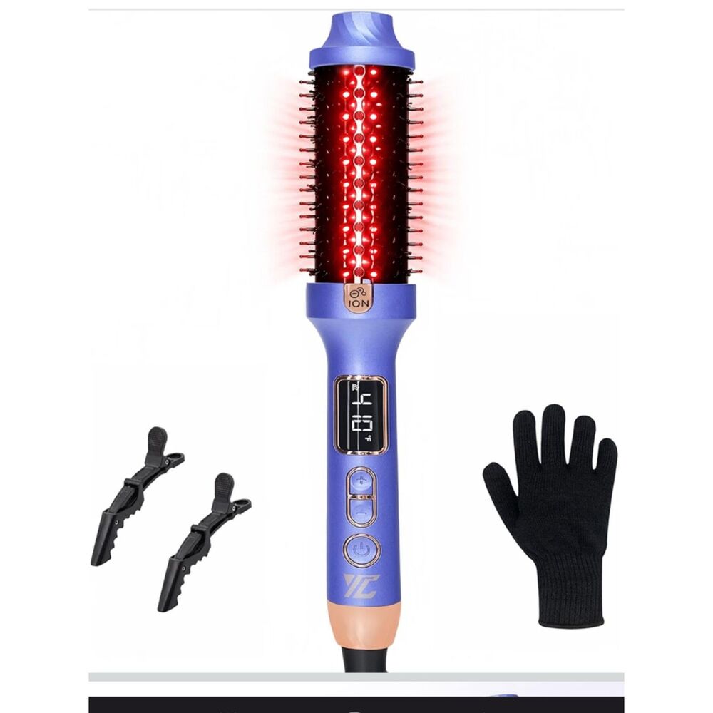 NEW Infrared Thermal Round Brush Curling Iron Negative Ionic Size 1.5
